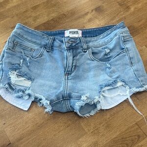 PINK Victoria's Secret Blue Denim Shorts